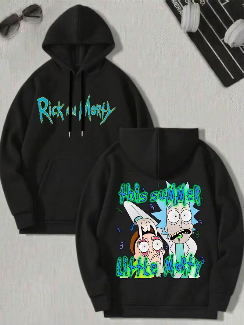 WB Męska i Uniseksowa Bluza z Kapturem Rick i Morty