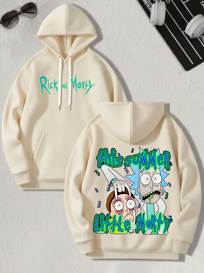 WB Męska i Uniseksowa Bluza z Kapturem Rick i Morty