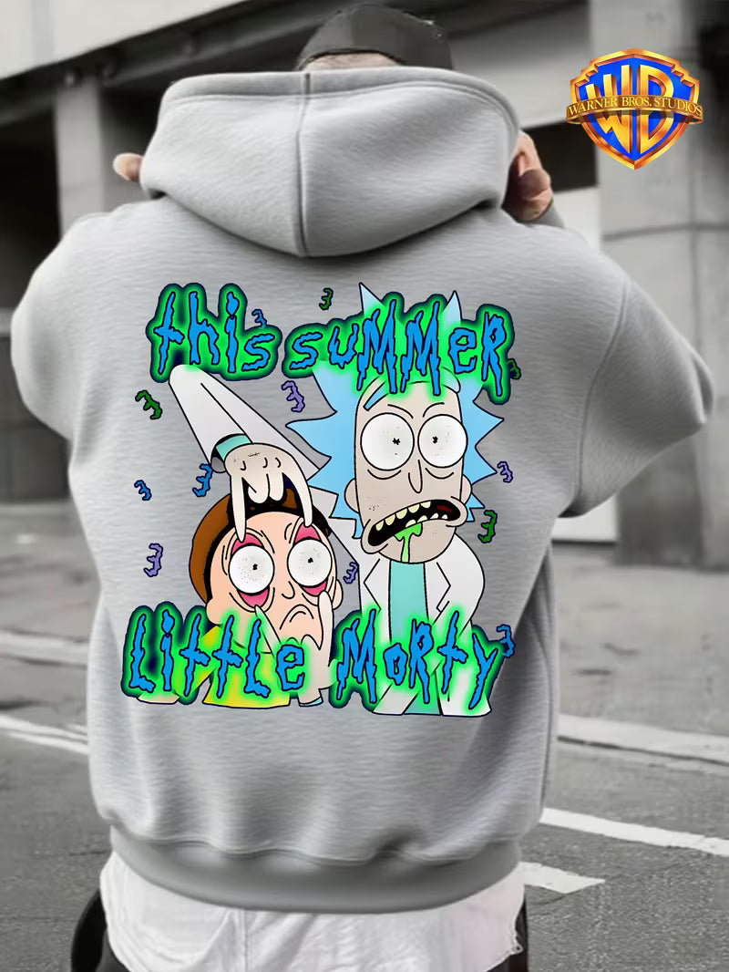 WB Męska i Uniseksowa Bluza z Kapturem Rick i Morty