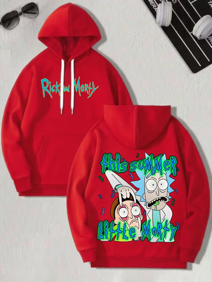 WB Męska i Uniseksowa Bluza z Kapturem Rick i Morty