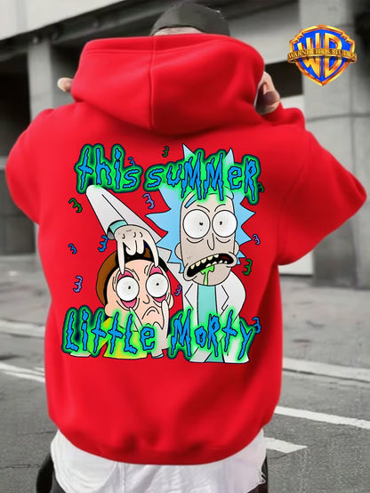 WB Męska i Uniseksowa Bluza z Kapturem Rick i Morty