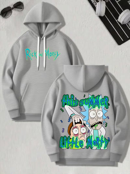 WB Męska i Uniseksowa Bluza z Kapturem Rick i Morty