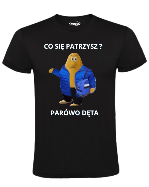 Bawełniana koszulka - CO SIĘ PATRZYSZ ? PARÓWO DĘTA