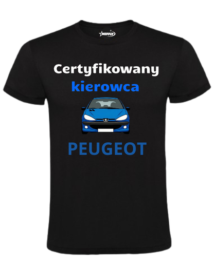 Bawełniana koszulka - Certyfikowany kierowca peugeot