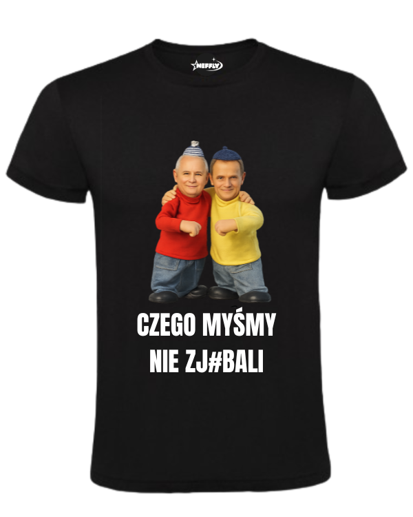 Bawełniana koszulka - CZEGO MYŚMY NIE ZJ#BALI - TUSK I KACZYŃSKI