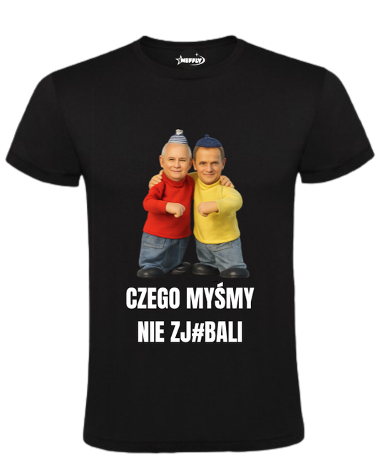 Bawełniana koszulka - CZEGO MYŚMY NIE ZJ#BALI - TUSK I KACZYŃSKI
